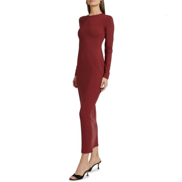 Reformation Dresses & Skirts - NWT Reformation Tommie Long Sleeve Stretch Dress Chiantia maroon Medium